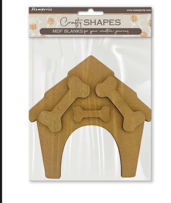Stamperia Furry Friends - MDF Doghouse &amp; Bones