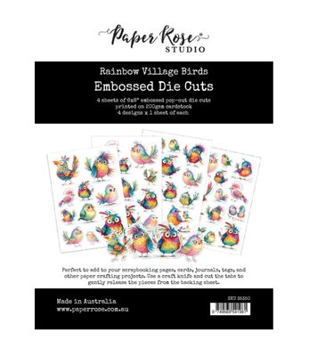 Rainbow Village - Embossed Die Cuts - Birds