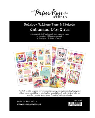 Rainbow Village - Embossed Die Cuts - Tags And Tickets