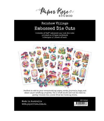 Rainbow Village - Embossed Die Cuts