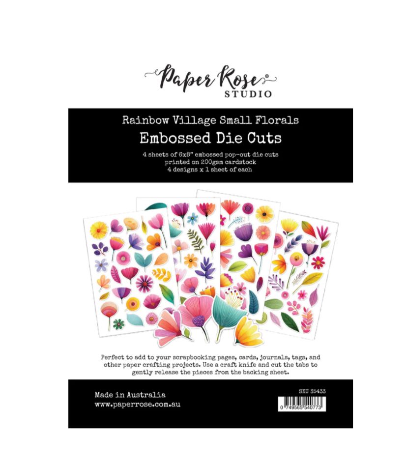 Rainbow Village - Embossed Die Cuts - Small Florals