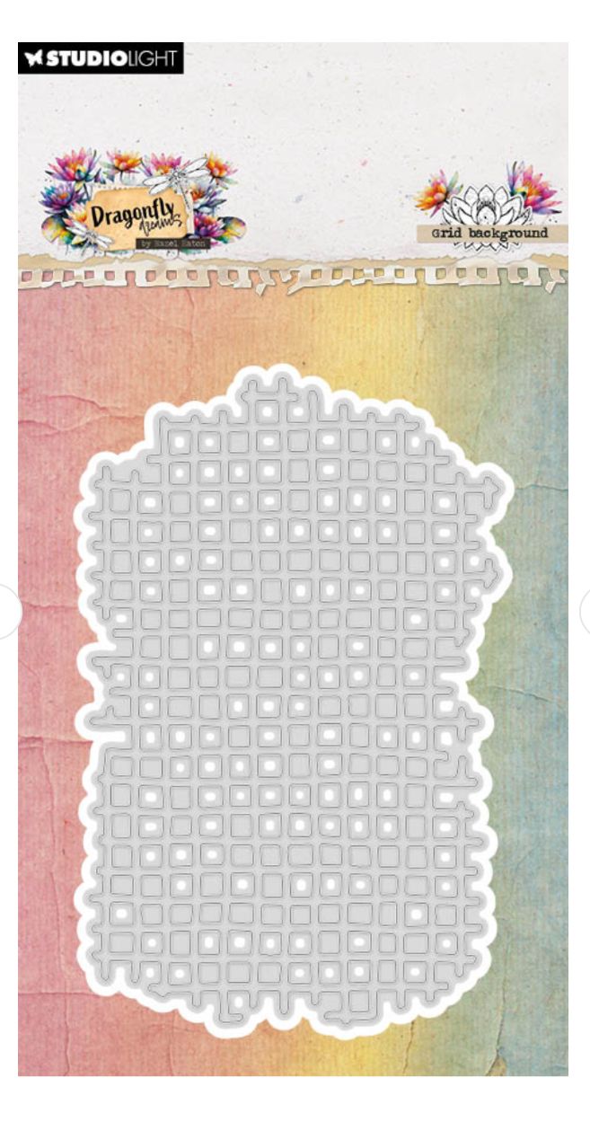 HE Dragonfly Dreams - Grid Background Cutting Die 1pc