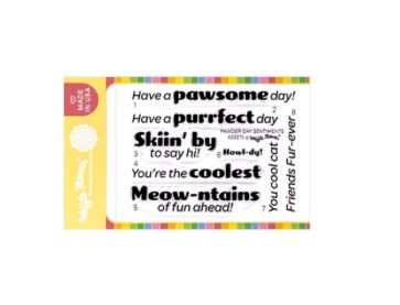 Pawder Day Sentiments - Clear Stamp