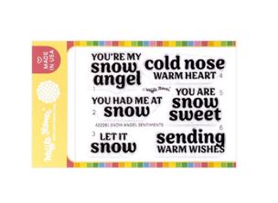 Snow Angel Sentiments - Clear Stamp