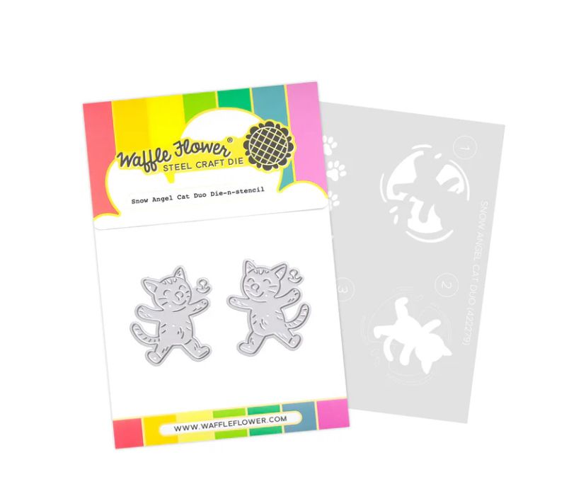 Snow Angel Cat Duo - Die N Stencil