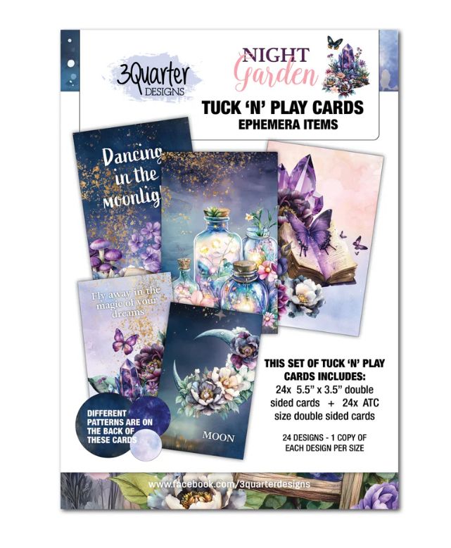 3Quarter Designs - Night Garden Tuck N Play Cards