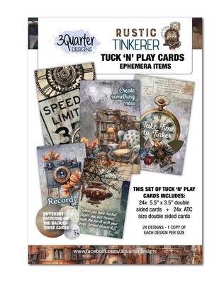 3Quarter Designs - Rustic Tinkerer Tuck N Play Cards