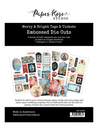 Merry And Bright - Tags And Tickets Embossed Die Cuts