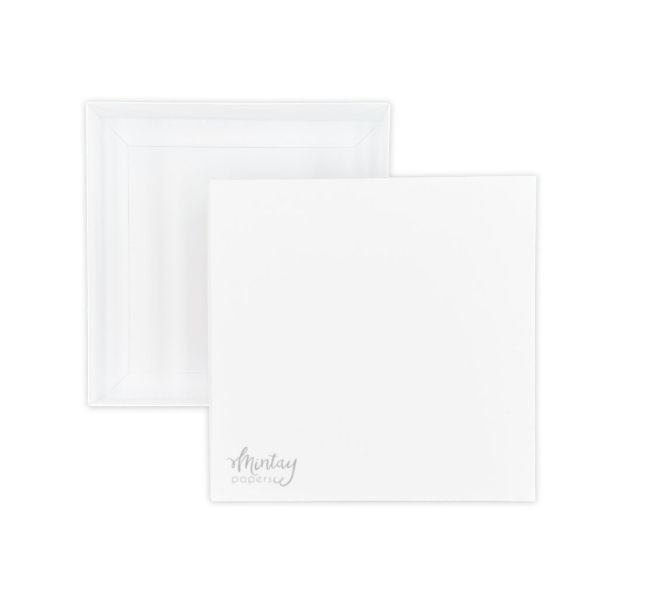 Mintay Basic Square Card Box Base - White 1pc