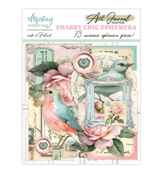 Mintay Art Journal Ephemera Pack - Shabby Chic (73pc)
