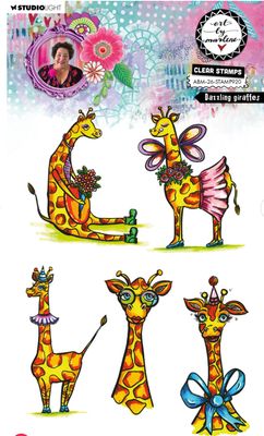 ABM Clear Stamp Art By Marlene - Dazzling Giraffes 5pcs