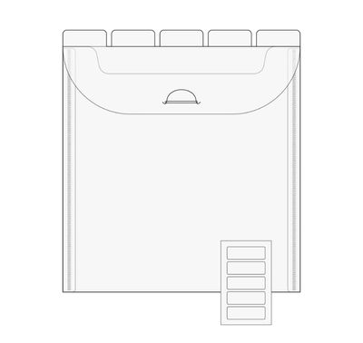 TOO - 6X6 Flip Flap Tabbed Divider Pocket 10pk