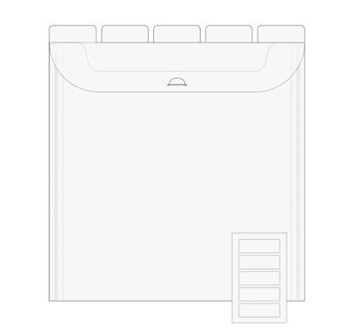 TOO - 12x12 Flip Flap Tabbed Divider Pocket 10pk