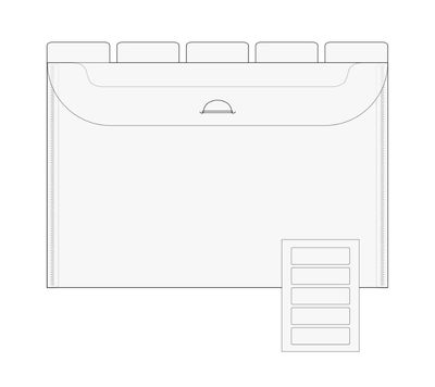 TOO - 9X6 Flip Flap Tabbed Divider Pocket 10pk