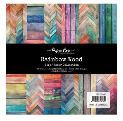 Paper Rose - Rainbow Wood 6x6 Paper Collection