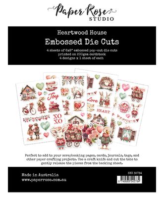 Paper Rose - Heartwood House - 6x8" Embossed Die Cuts