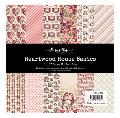 Paper Rose Heartwood House Basics- 6x6 Paper Pad Collection