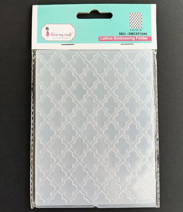 Dress My Craft - Lattice Pattern Embossing Folder