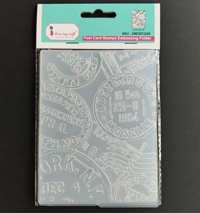 Dress My Craft - Post Card Pattern Embossing Folder