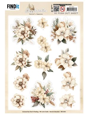 Berries Beauties - Cozy Winter 3d Push Out Sheet Cosy Flowers