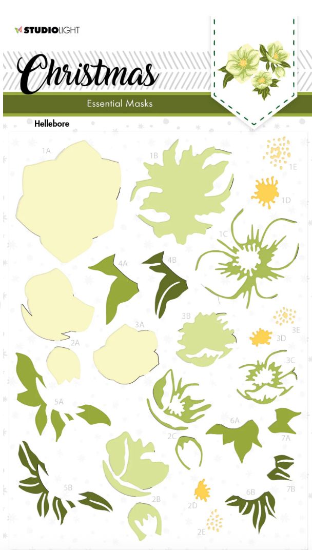 Studio Light Essentials - Hellebore Mask Stencil 1pc
