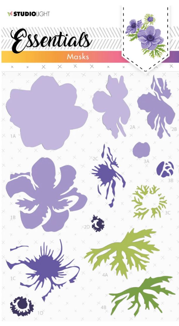 Studio Light Essentials - Floral Mask Stencil 1pc