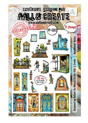 AALL&amp;CREATE - Neighbour Notes Stamps 22pcs