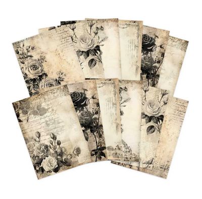 Adorable Scoreable Designer Cardstock - Gothic Rose Single Sheet Assorted