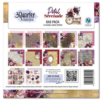3Quarter Designs - Petal Serenade 8x8 Paper Pack
