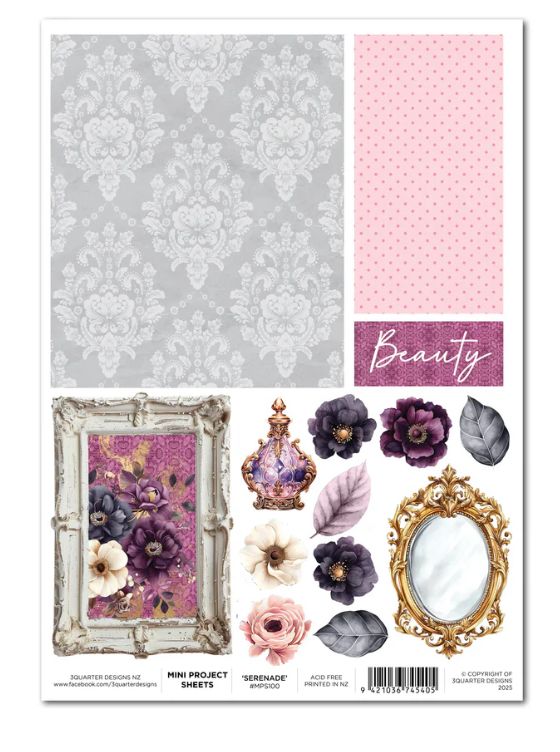 3Quarter Designs - Petal Serenade Mini Project Sheet