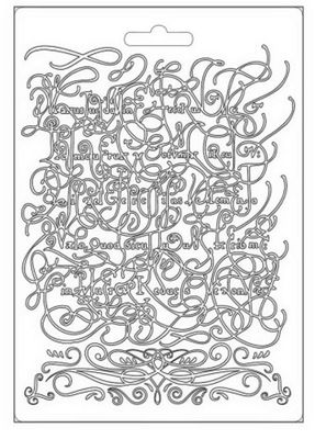 Stamperia - A5 Soft Mould Romantic Garden House Calligraphy