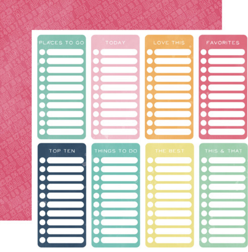 Creative Agenda Checklists 12x12 Sheet