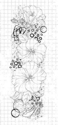 Grunge Collection Hibiscus Clear Stamp