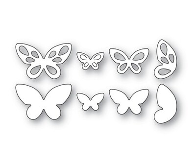Poppy Stamps Teardrop Butterflies Cutting Dies