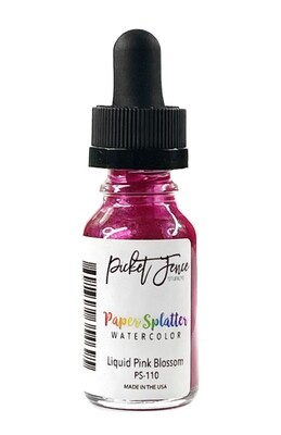 Paper Splatter Liquid Water Colour  Pink Blossom