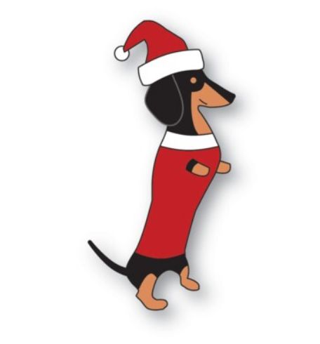 Poppy Stamps Standing Dachshund - Die