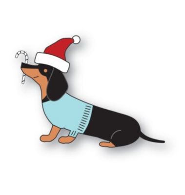 Poppy Stamps Sitting Dachshund - Die