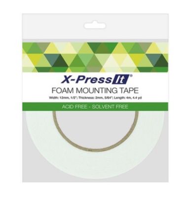 Double Sided Foam Tape 2mm Thick (12mmx4m 1/2"x4.3yrds)