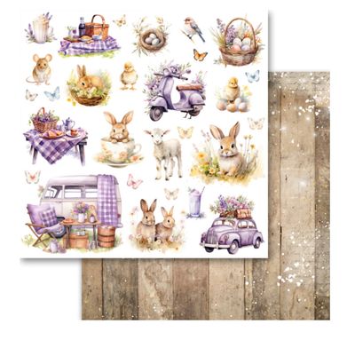 Memory Place Lavender Love - Filled With Love 12x12 Patterned Paper Single Sheet 05