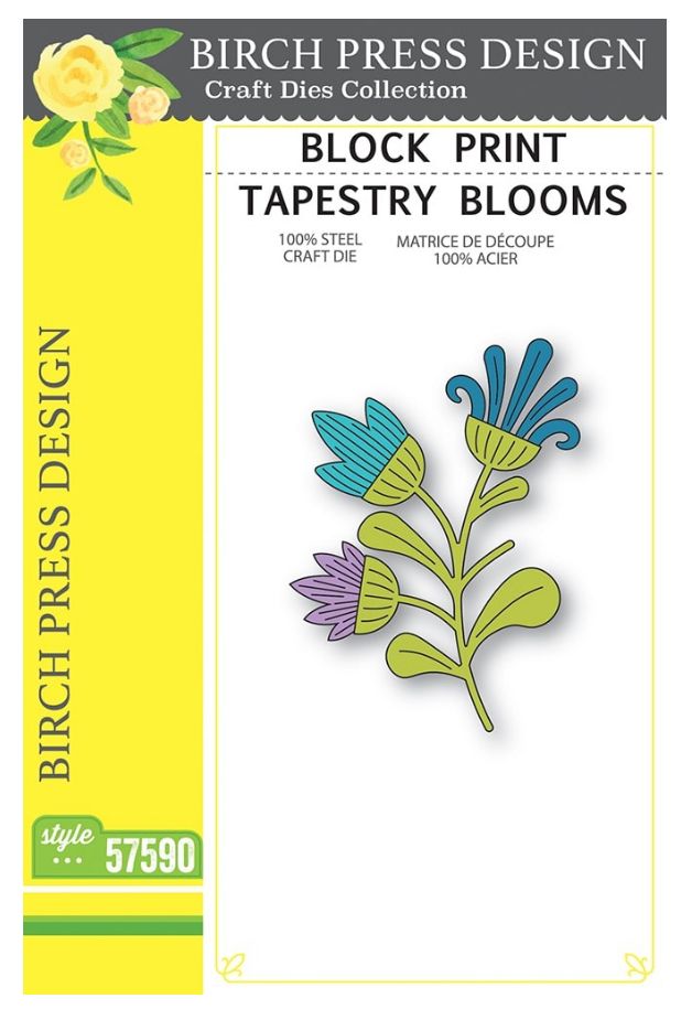Birch Press Designs Block Print Tapestry Blooms - Die