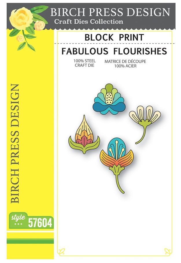 Birch Press Designs Block Print Fabulous Flourishes - Die