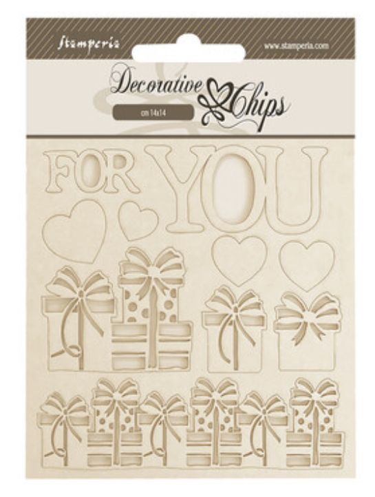 Stamperia Gear Up For Christmas - Decorative Chips - For You