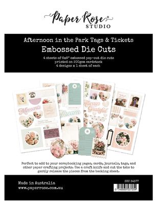 Paper Rose Studio Afternoon In The Park - Tags, Embossed Die Cuts