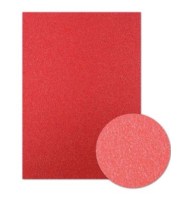 Diamond Sparkle Shimmer Card - Ruby Red Single Sheet