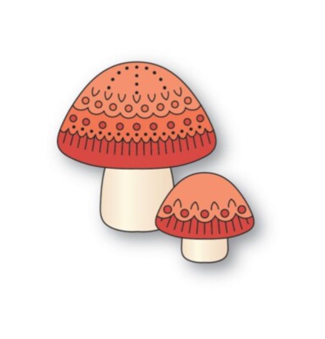 Poppy Stamps Nordic Button Mushroom - Die