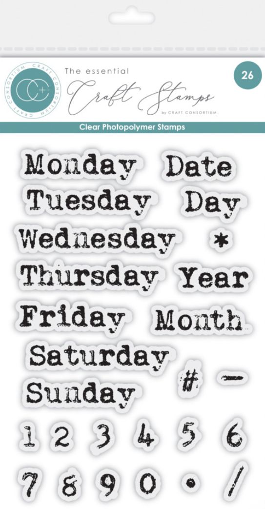 Craft Consortium - Days Of The Week - Clear Stamps