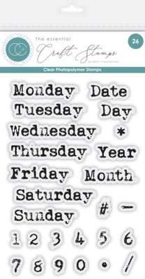 Craft Consortium - Days Of The Week - Clear Stamps