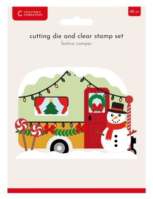 Crafter's Companion Festive Camper - Stamp &amp; Die Set
