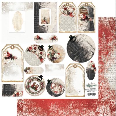 Alchemy Of Arts Wonderful Christmas Time - Art Journal 12x12 Extra Sheet