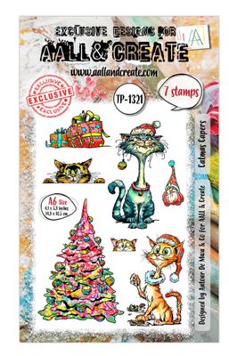 AALL&amp;CREATE A6 - Catmas Capers Stamp Set